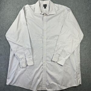 Jos A Bank Shirt Mens 20 36/37 purple Stripe Classic Fit Long Sleeve Non Iron